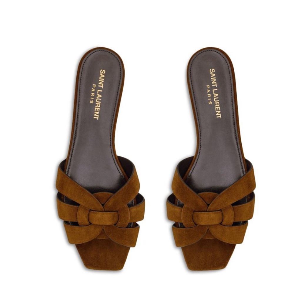 ✨SOLD✨ NIB Authentic Saint Laurent Tribute Mule Sandals in Suede size 38.5